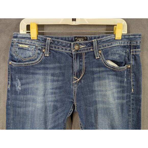 Express Women's Blue Boot Cut Jeans - Picture 3 of 16